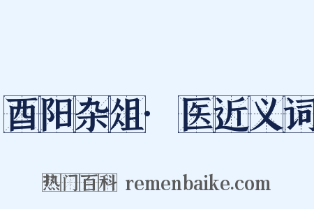 酉阳杂俎·医近义词是什么意思的图片